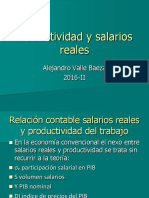 Productividad y Salarios Reales