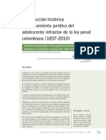 Construcción Histórica Del Tratamiento Jurídico Del Adolescente Infractor de La Ley Penal Colombiana (1837-2010)