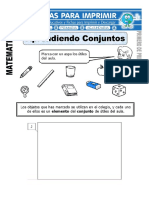 Ficha de Aprendiendo Conjuntos para Primero de Primaria