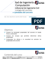Propiedades del concreto en estado fresco y endurecido