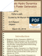 Magneto Hydro Dynamics (MHD) Power Generation