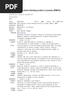 Homo Sapiens Retinol Binding Protein 4