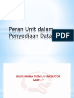 Peran Unit Dalam Penyediaan Data