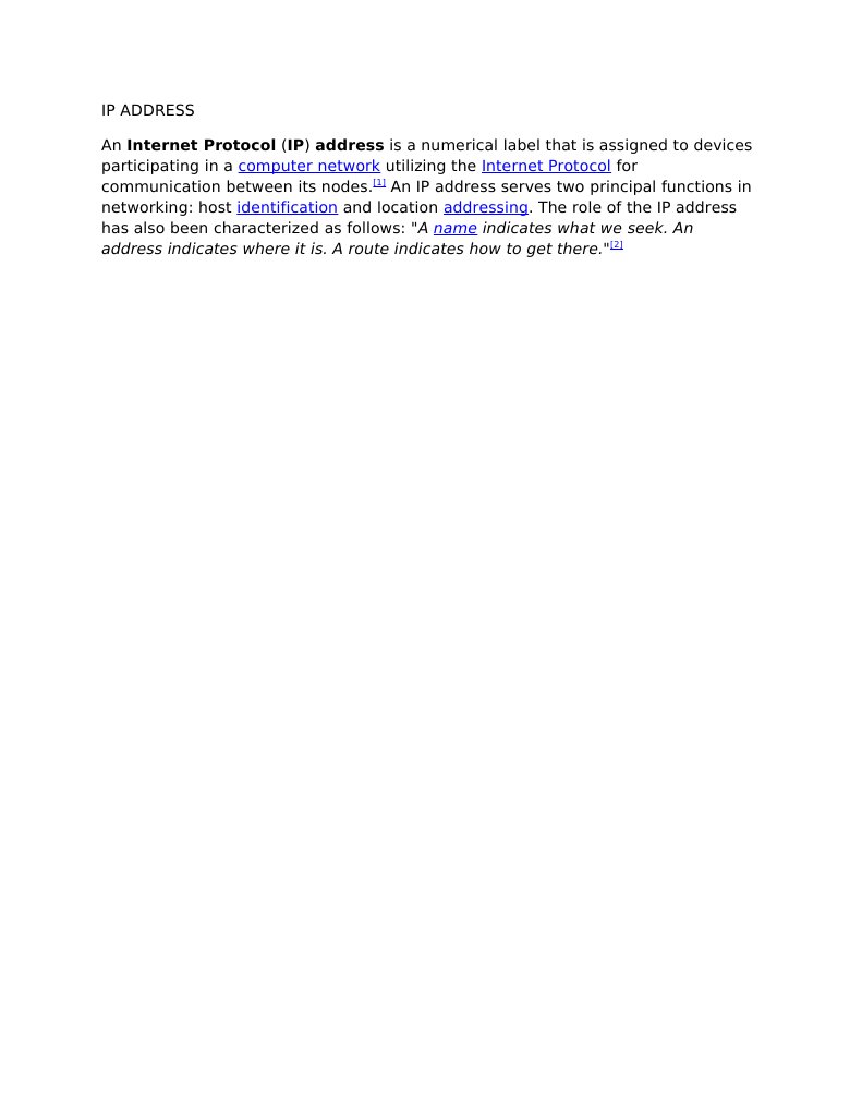 Understanding IP Addresses and Their Functions | PDF