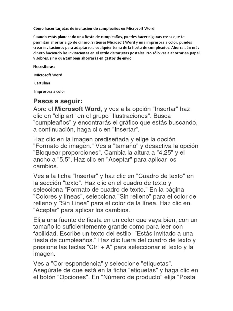 Tarjetas de Invitación en Word | PDF | Microsoft Word | Software, image size:768x1024