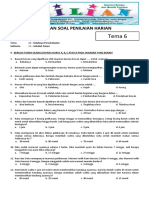 Soal Tematik Kelas 3 SD Tema 6 Indahnya Persahabatan Subtema 3 Sahabat Satwa Dan Kunci Jawaban PDF