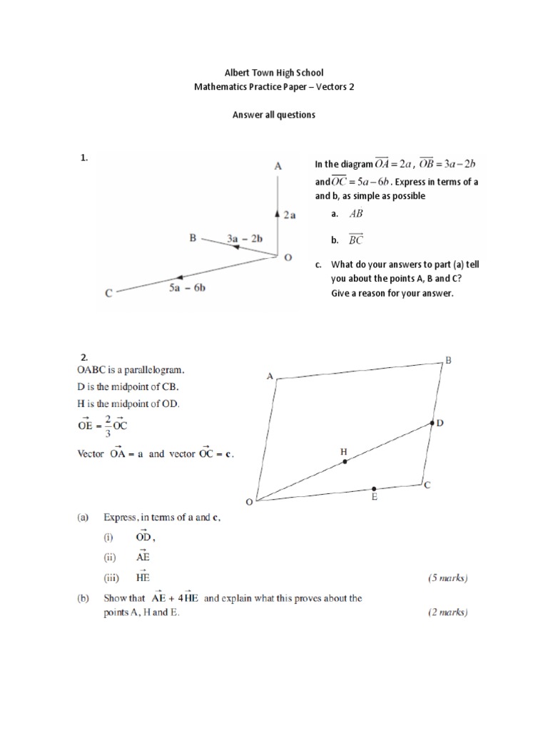 Albert Town High School Math Paper | PDF