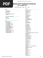 Visual Studio 2017 Keyboard Shortcuts - Complete List