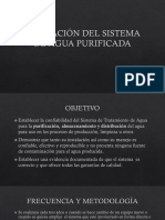 1. Validación Del Sistema de Agua Purificada