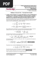 Solutions To Exercise Five - Unsteady Heat Transfer