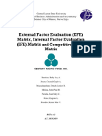 External Factor Evaluation (EFE) Matrix, Internal Factor Evaluation (IFE) Matrix