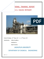 Vocational Training Report I.O.C.L Haldia Refinary: Jadavpur University