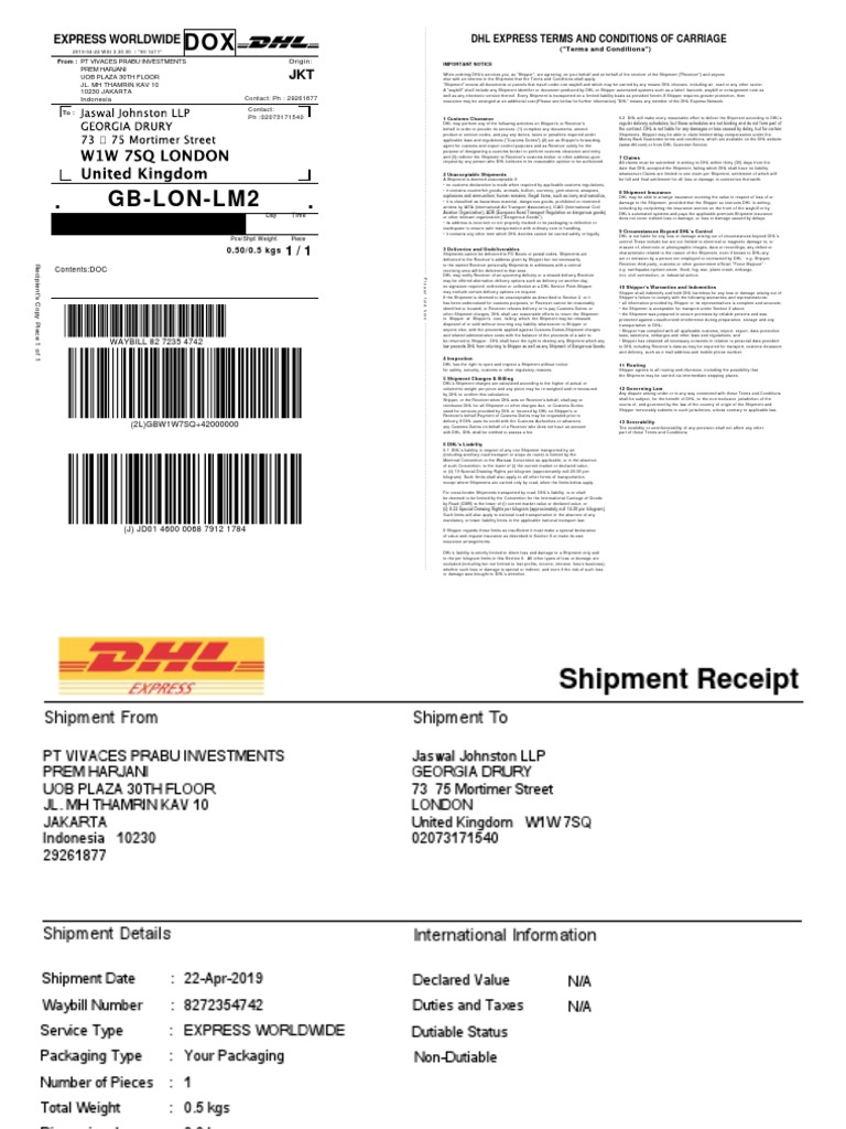 ShipmentDocumentServlet AUSTRALIA | PDF | Customs | Dangerous Goods