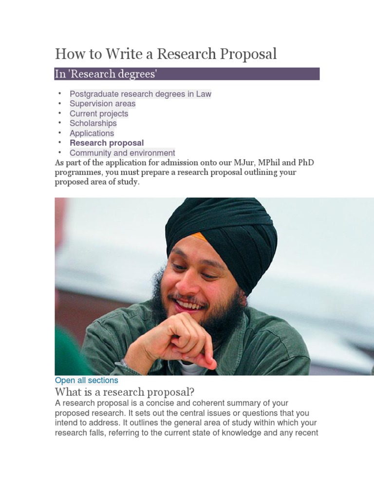 Writing a PhD Law Research Proposal | PDF | Doctor Of Philosophy ...