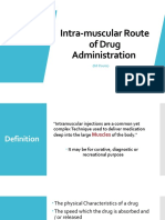 Intra-Muscular Route of Drug Administration