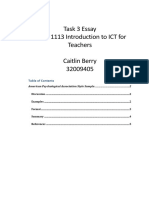 Task 3 Essay EDUC 1113 Introduction To ICT For Teachers Caitlin Berry 32009405