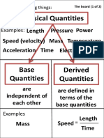 Physical Quantities: Length Mass Speed (Velocity) Pressure Power Temperature