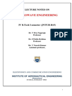 Microwave Engineering: Lecture Notes On