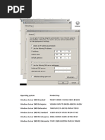 Operating System Product Key