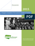 Oregon Crusaders 2015 Snare Drum Audition Packet