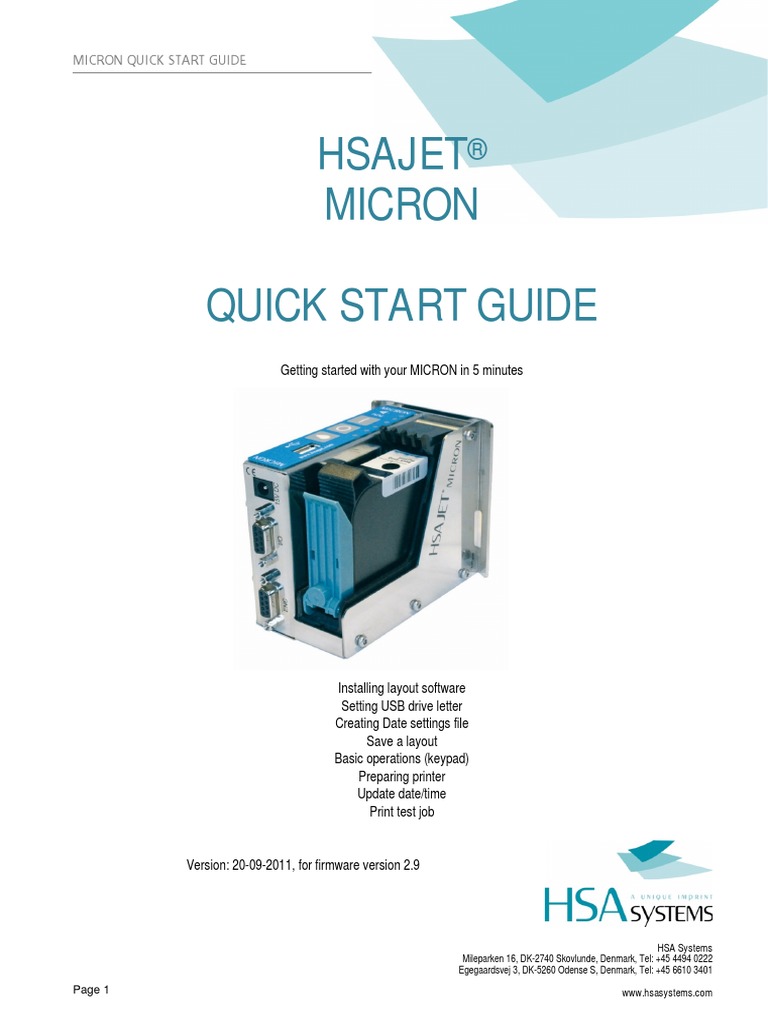 hsajet micron printer