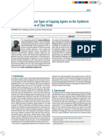 Effect of Two Different Types of Capping Agent on the Synthesis and Characterization of ZnO