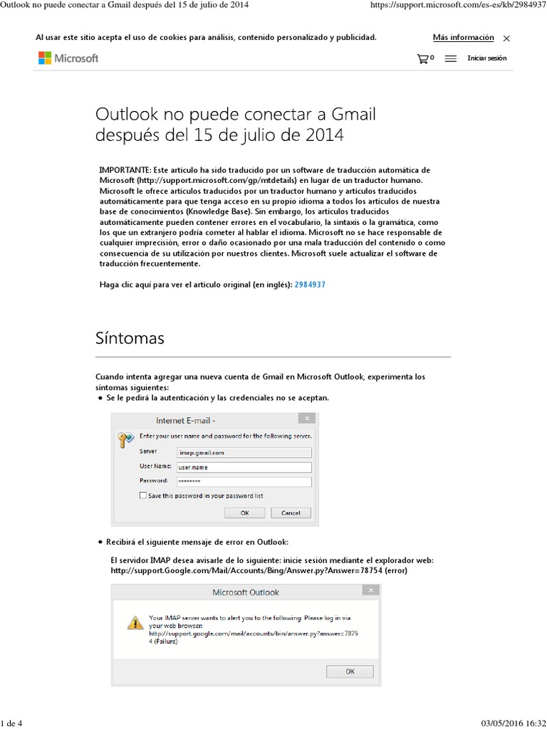 Gmail en Outlook | PDF | Gmail | Traducciones