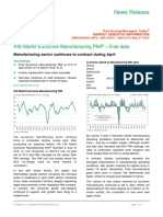 IHS Markit Eurozone Manufacturing PMI - Final Data: News Release