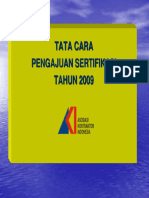 Tata Cara Sertifikasi 2009