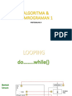 Algoritma & Pemrograman 1 - Pert 9 (Looping 2)
