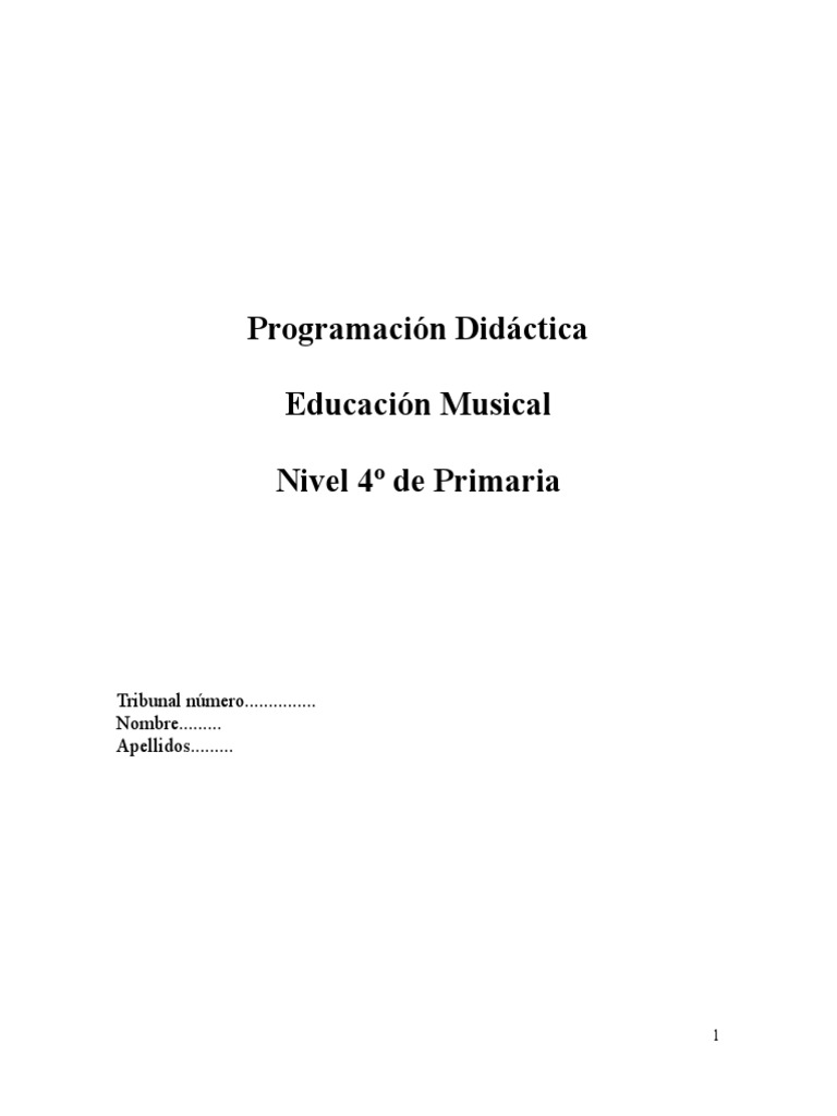 Programa 4 Simple PDF | PDF | Ritmo | Bailes