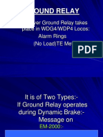 Ground Relay: Whenever Ground Relay Takes Place in WDG4/WDP4 Locos: Alarm Rings (No Load) TE Meter Drops