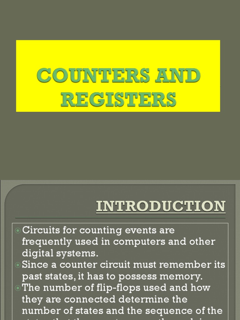 Overview of Digital Counters and Registers | PDF | Computer Engineering ...
