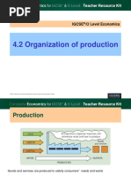 4.2 Organization of Production: Igcse /O Level Economics