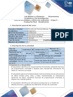 Guia de Actividades y Rubrica de Evaluación Etapa 5 - Elauación Final - Socialización