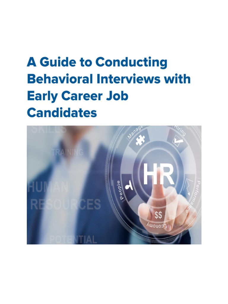 Behavioral Interviewing Guide For Early Career Candidates PDF | PDF ...