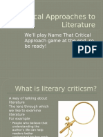 Critical Approaches To Literature2930
