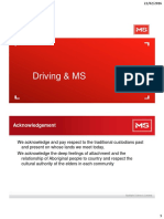 Driving & MS: Acknowledgement