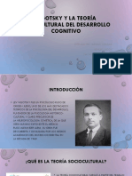 Vygotsky y La Teoría Sociocultural Del Desarrollo Cognitivo