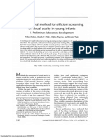 A Behavioral Method For Efficient Screening of Visual Acuity in Young Infants