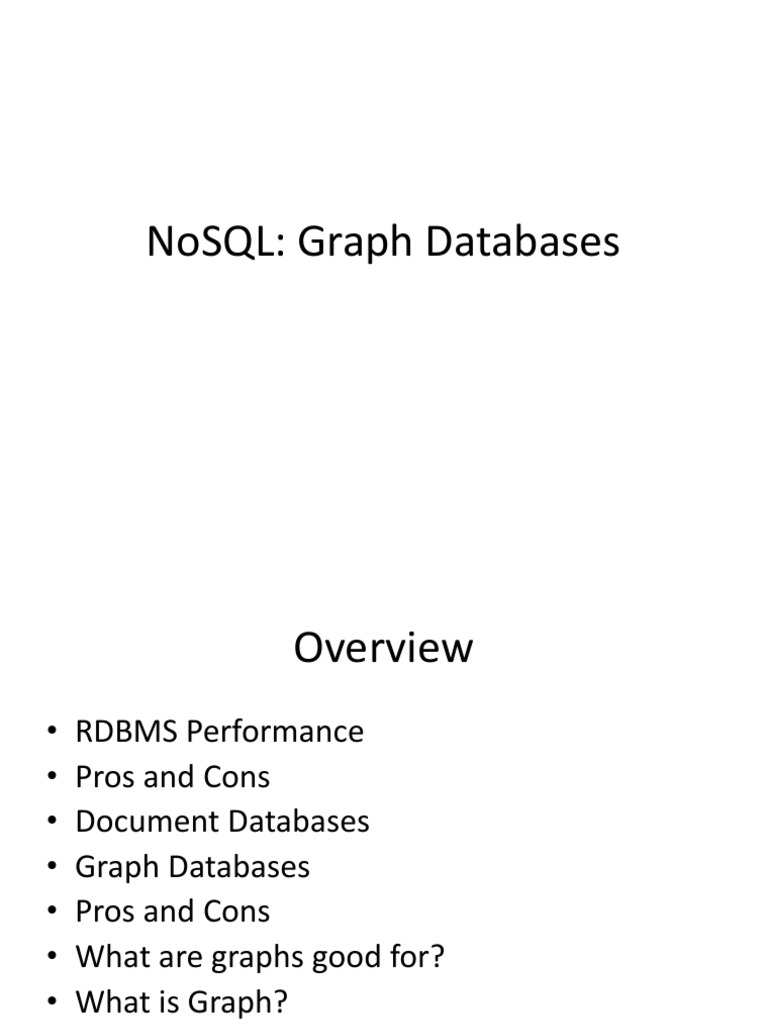 Nosql: Graph Databases | PDF