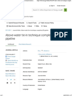 New above-water pipeline tie-in technique