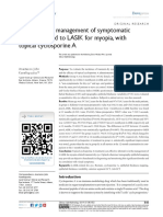 Incidence and Management of Symptomatic Dry Eye Related To Lasik For Myopia, With Topical Cyclosporine A