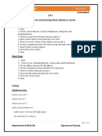 Q) Creation of Date Server and Printing Clients Address or Server