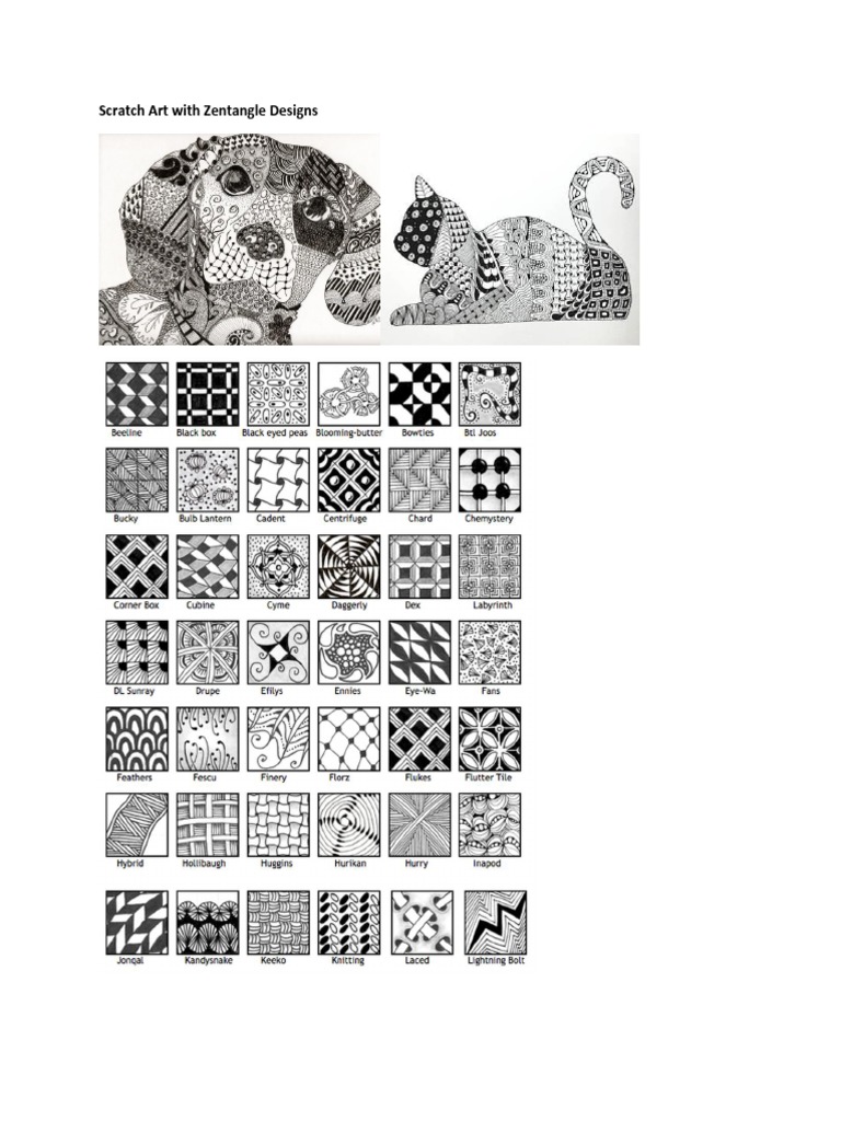Scratch Art Zentangle Patterns | PDF