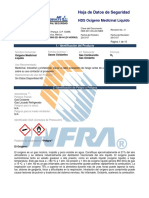 Hoja de Datos de Seguridad para Oxígeno Medicinal Líquido