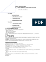 Proverb and Riddle - Pengertian, Contoh, Struktur, Karakteristik, Social Function