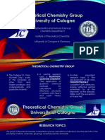 Mathematics and Natural Sciences Chemistry Department Institute of Theoretical Chemistry University of Cologne in Germany