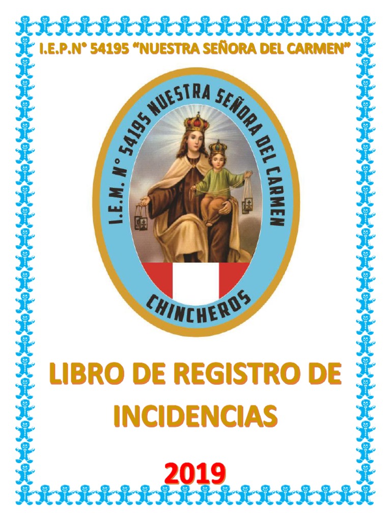 Caratula Del Libro de Registro de Incidencias