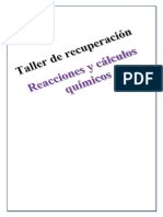 Taller de Recuperación - Reacciones y Ecuaciones Químicas